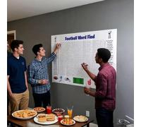 Póster jumbo de sopa de letras de Acción de Gracias y Navidad (91 x 61 cm) - Sopa de letras interactiva de pared