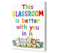 poster Jungle Animal Classroom Door Poster - “This Class is Better with You in It” Motivational Quote - Colorful Welcome Wall Decor for Elementary or Nursery(Unframed,08x12inch(20x30cm))