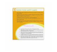 poster Kitchen Hygiene Rules Poster Collection, 6 Canvas Prints Wall Art, Food Safety Guide for Home and Restaurant(Unframed,16x24inch(40x60cm))