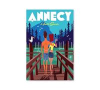 Póster Le Pont des amours Annecy lago - Made in France - Póster único 40 x 60