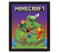 Póster lenticular de Minecraft Flip - Arte de pared oficial de Minecraft en 3D con efecto abatible, perfecto para jugadores, habitaciones de niños o coleccionistas, ideal para regalo, decoración del