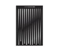 poster Lunar Calendar 2026 Wall Art, Moon Phases Poster with Glow in The Dark, Modern Space Themed Decor for Living Room, Nursery, Galaxy Bedroom Aesthetic(Unframed,12x18inch(30x45cm))