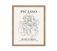 Poster Master Classic Picasso Poster - Vintage Minimalist Print - Gift for Artist Friend - The Hug Abstract Line Drawing Curves - Decoracin de p