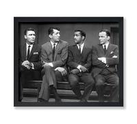 Poster Master Póster de The Rat Pack, impresión de caballeros en trajes, arte fotográfico, arte en blanco y negro, arte de moda, arte de amistad, gran decoración de pared para sala de estar u oficina,