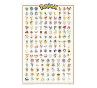 Poster Maxi Pokémon Kanto 151 français