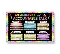 poster Meaningful Accountable Talk Poster for Classroom, Horizontal School Wall Decoration - Teacher Resource for Elementary & Middle School Students(Unframed,08x12inch(20x30cm))