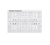poster Meridian Tooth Chart & Dental Acupressure Guide, Educational Canvas Print for Alternative Health Practice, Office Decor(Framed,16x24inch(40x60cm))