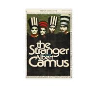 Póster moderno de Albert Camus The Stranger con portada de libro, impresiones artísticas para la pared de la sala de estar y el dormitorio, 50 x 75 cm