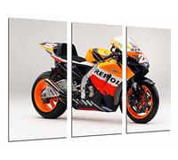 Poster Moderno Fotografico Moto Honda, Dani Pedrosa, Naranja, 97 x 62 cm, ref. PST26663