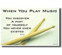 Póster motivacional "When You Play Music You Discover a Part of Yourself That You Never Knew Existed" de Bill Evans