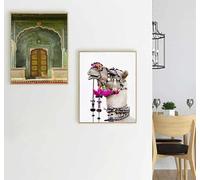 Póster nórdico de mezquita, arte de pared de Marruecos, pintura en lienzo, religión, escuela, cuadro de pared para sala de estar, decoración del hogar (50 x 70 cm, 2 piezas sin marco)