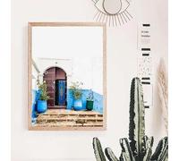 Póster nórdico de mezquita, arte mural de Marruecos, pintura en lienzo, religión, escuela, cuadro de pared para sala de estar, decoración del hogar (50 x 70 cm/sin marco)