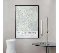 Póster nórdico de William Morris con impresión abstracta de plantas, lienzo, pintura de caléndula, espuela de caballero, arte de pared para decoración del hogar (50 x 70 cm/sin marco)