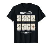 Póster ornitológico Vintage de la guía de Especies de Aves Bonitas Tetas Camiseta