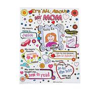 Póster para colorear tu propio todo sobre mamá, manualidades para niños y actividades divertidas en el hogar
