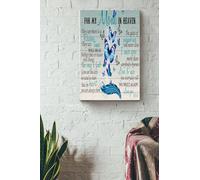 Póster "Para mi mamá en el cielo", arte de pared para la maternidad, regalo para funeral, amante de las mariposas, decoración del hogar, lienzo para el Día de la Madre, galería envuelta, enmarcada