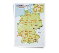 Póster para rascar con estadios de fútbol alemanes, regalo perfecto de fútbol, Bundesliga - Maps International - 30 (ancho) x 42 (alto) cm
