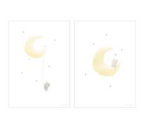Póster personalizado A3 oso y luna para nacimiento – Trama