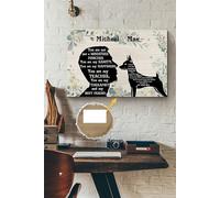 Póster personalizado de mejor amigo terapeuta de Pinscher miniatura, arte de pared de animales, regalo para amantes de los perros, cachorros de acogida, lienzo, galería, envuelto, enmarcado