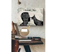 Póster personalizado de pastor alemán, terapeuta, mejor amigo, arte de pared de animales, regalo para amantes de los perros, cachorros de acogida, lienzo, galería, envuelto, enmarcado, idea