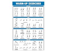 poster Pre-Workout Exercises & Stretches Poster - Visual Guide for Safe Training, CrossFit Box, School Gym, or Fitness Center Wall(Unframed,08x12inch(20x30cm))