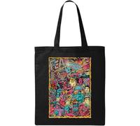 Póster psicodélico de Las Vegas Art Fear City Trippy - Bolsa de algodón ecológico natural, color negro, Black, Talla única