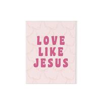 poster Religious Wall Art for Her, Jesus with Pink Bow, Feminine Christian Scripture Poster for Home Decor(Unframed,12x18inch(30x45cm))