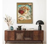 Póster retro clásico de una hermosa mujer francesa con simbolismo de la libertad. Arte de pared en lienzo. Impresiones en lienzo. Decoración para el hogar (30x50cm/Sin marco).