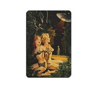 Póster retro de collage surrealista con texto en inglés "No Escape Surreal", letrero de estaño, arte elegante, retro, pintura de hierro, bar, cueva, cafetería, familia, garaje, póster decorativo de