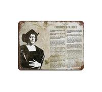 Póster retro de Cristóbal Colón con las mejores citas de metal, letrero de estaño, arte elegante, retro, pintura de hierro, bar, cueva de personas, cafetería, garaje, póster para decoración de pared