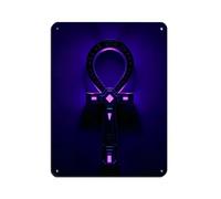 Póster retro de cruz de ancla de neón, letrero de metal de estaño, arte elegante, retro, pintura de hierro, bar, cueva de personas, cafetería, familia, garaje, póster decorativo de pared, 30 x 40 cm