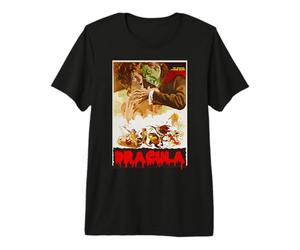 Póster Retro de Halloween con Monstruos de Terror de Vampiros Drácula Camiseta Premium