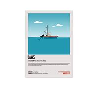 Póster retro de la película Jaws - 20 x 30 cm