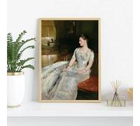 Póster retro de Lady Helen Vincent, John Singer Sargent, Belleza, Mujer, Rosa, Arte, Lienzo, Pintura, Impresión, Imagen, Decoración del hogar (60 x 90 cm)