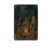 Póster retro de Los Tres Destinos Cartel de Metal Cartel de Estaño Arte Chic Retro Pintura de Hierro Bar Gente Cueva Cafe Familia Garaje Póster Decoración de Pared 8 x 12 pulgadas (20 x 30 cm)