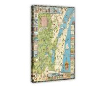 Póster retro de mapa del valle del río zorro, lienzo para decoración de dormitorio, oficina, habitación, regalo, 20 x 30 cm