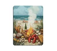 Póster retro de Martha's Vineyard Clambake de metal, letrero de estaño, arte elegante, retro, pintura de hierro, bar, cueva de personas, cafetería, garaje, póster decorativo de pared, 30 x 40 cm
