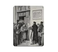 Póster retro de Martin Luther con las 95 tesis de metal, letrero de estaño, arte elegante, pintura de hierro, bar, cueva de personas, cafetería, garaje, póster decorativo de pared, 30 x 40 cm