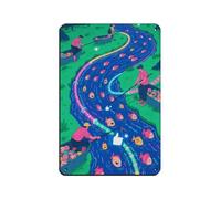 Póster retro de metal con texto en inglés "Binary Code Flowing in The River" (1) Cartel de metal con texto en inglés "Binary Code Flowing in The River" (1)