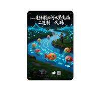 Póster retro de metal con texto en inglés "Binary Code Flowing in The River" (2 unidades, arte elegante, pintura de hierro, bar, cueva de personas, cafetería, garaje, decoración de pared, 20 x 30 cm)