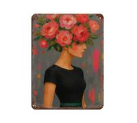 Póster retro de metal con texto en inglés "Elegance in Bloom" (30 x 40 cm)