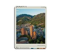 Póster retro de metal con texto en inglés "Travel to Bogotá" de América del Sur, arte elegante, pintura de hierro, bar, cueva de personas, cafetería, garaje, póster para decoración de pared, 30 x 40