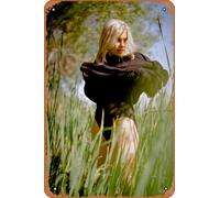 Póster retro de metal de Phoebe Bridgers Through The Fields, decoración de pared, divertido letrero de estaño vintage, para música, cafetería, bar, restaurante, supermercado, tienda, película, la