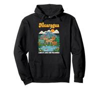 Póster Retro de Nicaragua Tierra de Lagos y Volcanes Sudadera con Capucha