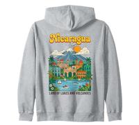 Póster Retro de Nicaragua Tierra de Lagos y Volcanes Sudadera con Capucha
