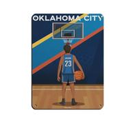 Póster retro de Oklahoma City Thunder de metal, letrero de estaño, arte elegante, pintura de hierro, bar, cueva de personas, cafetería, garaje, póster decorativo de pared, 30 x 40 cm
