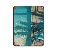 Póster retro de Palm Shadows by The Poolside de metal, letrero de estaño, arte elegante, retro, pintura de hierro, bar, cueva de personas, cafetería, garaje, póster decorativo de pared, 30 x 40 cm