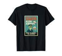 Póster Retro de piloto de avión Roswell Alien UFO Airways Camiseta