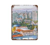Póster retro de San José California, letrero de metal de estaño, arte elegante, retro, pintura de hierro, bar, cueva de personas, cafetería, familia, garaje, póster para decoración de pared, 30 x 40