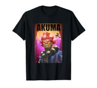 Póster Retro de Street Fighter Akuma con diseño gráfico para Videojuegos Camiseta
